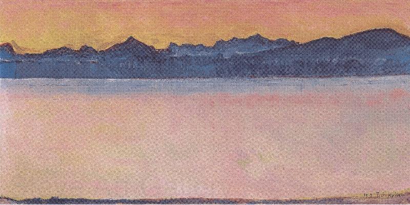 Ferdinand Hodler Genfersee mit Mont Blanc im Morgenrot France oil painting art